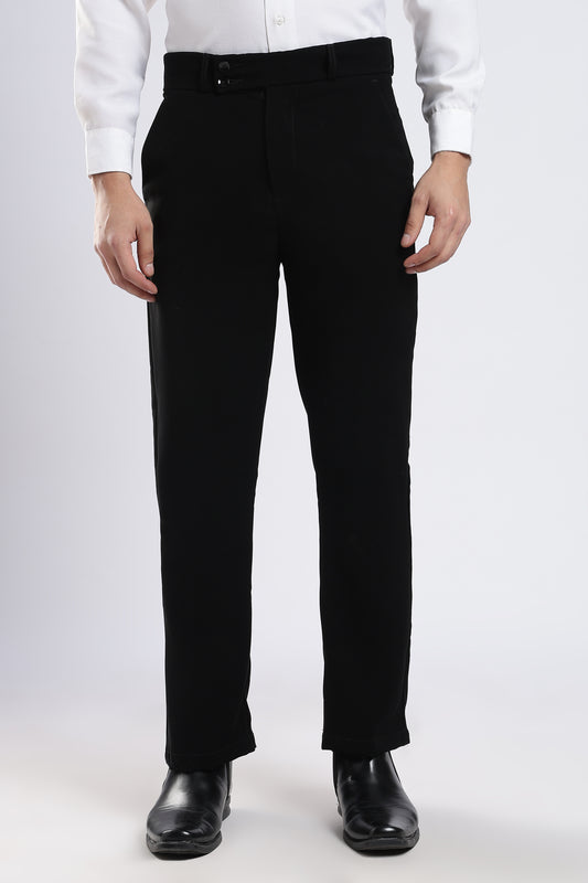 Men Japanese Boot Cut Pant-Black