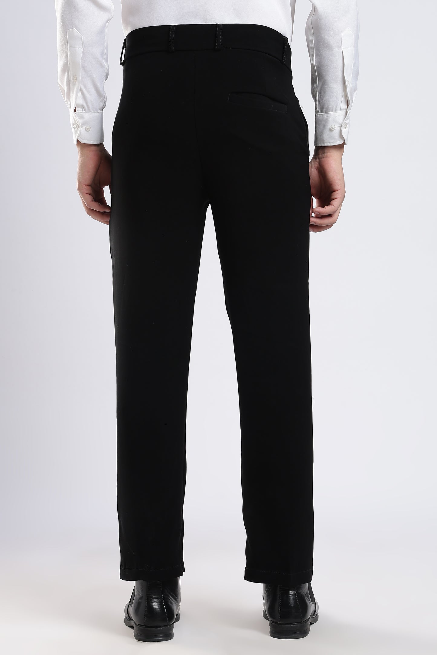 Men Japanese Boot Cut Pant-Black