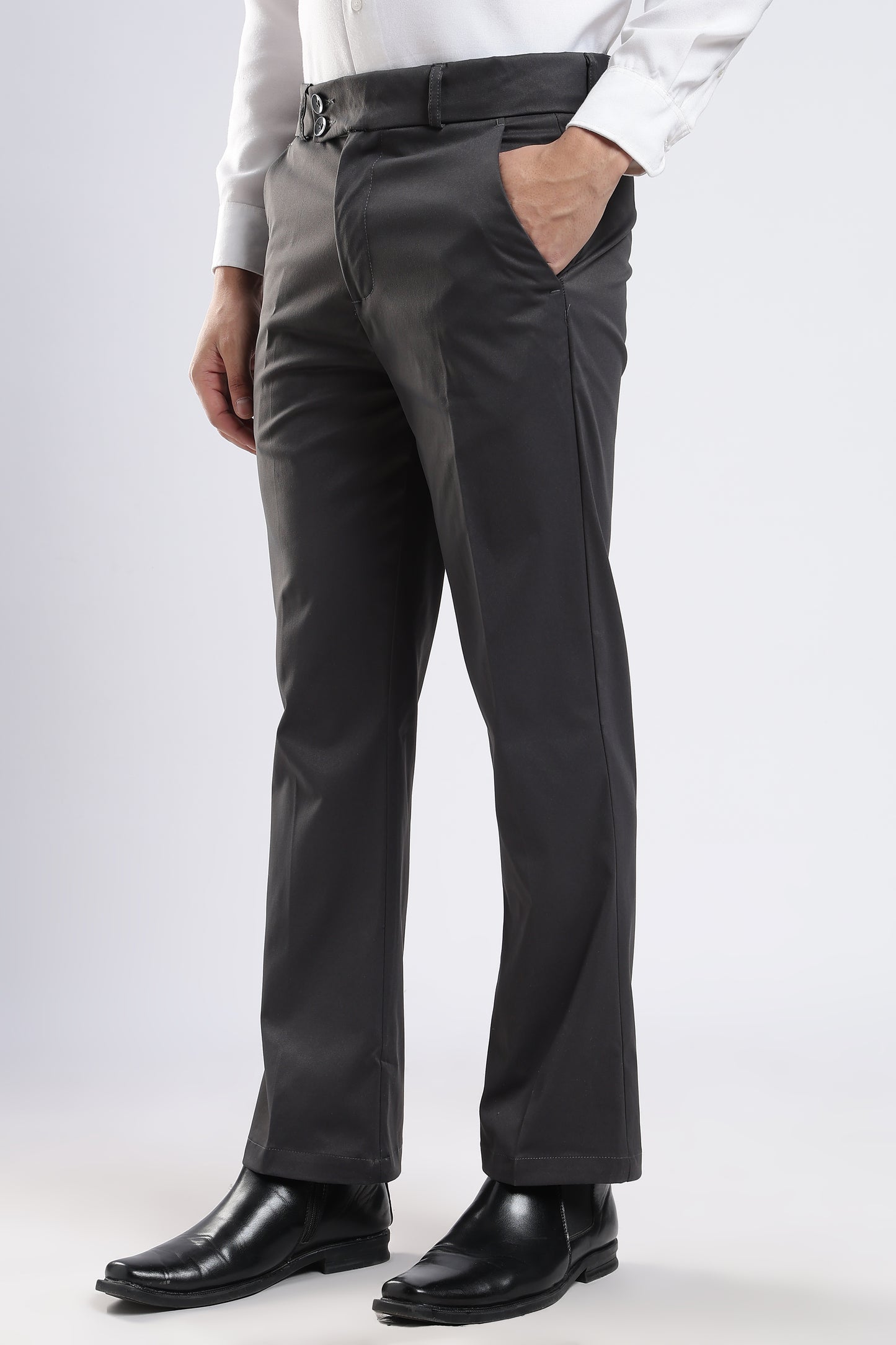 Men Boot Cut Suede-Navy