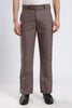 Men Boot Cut Linen Slub-Lt Brown