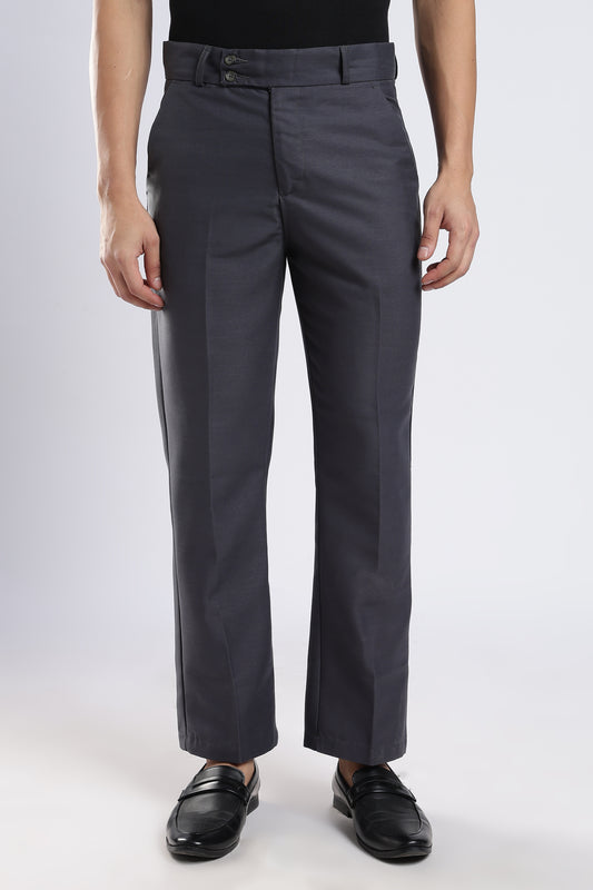 Men Boot Cut Linen Slub-Dk Grey