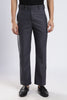 Men Boot Cut Linen Slub-Dk Grey