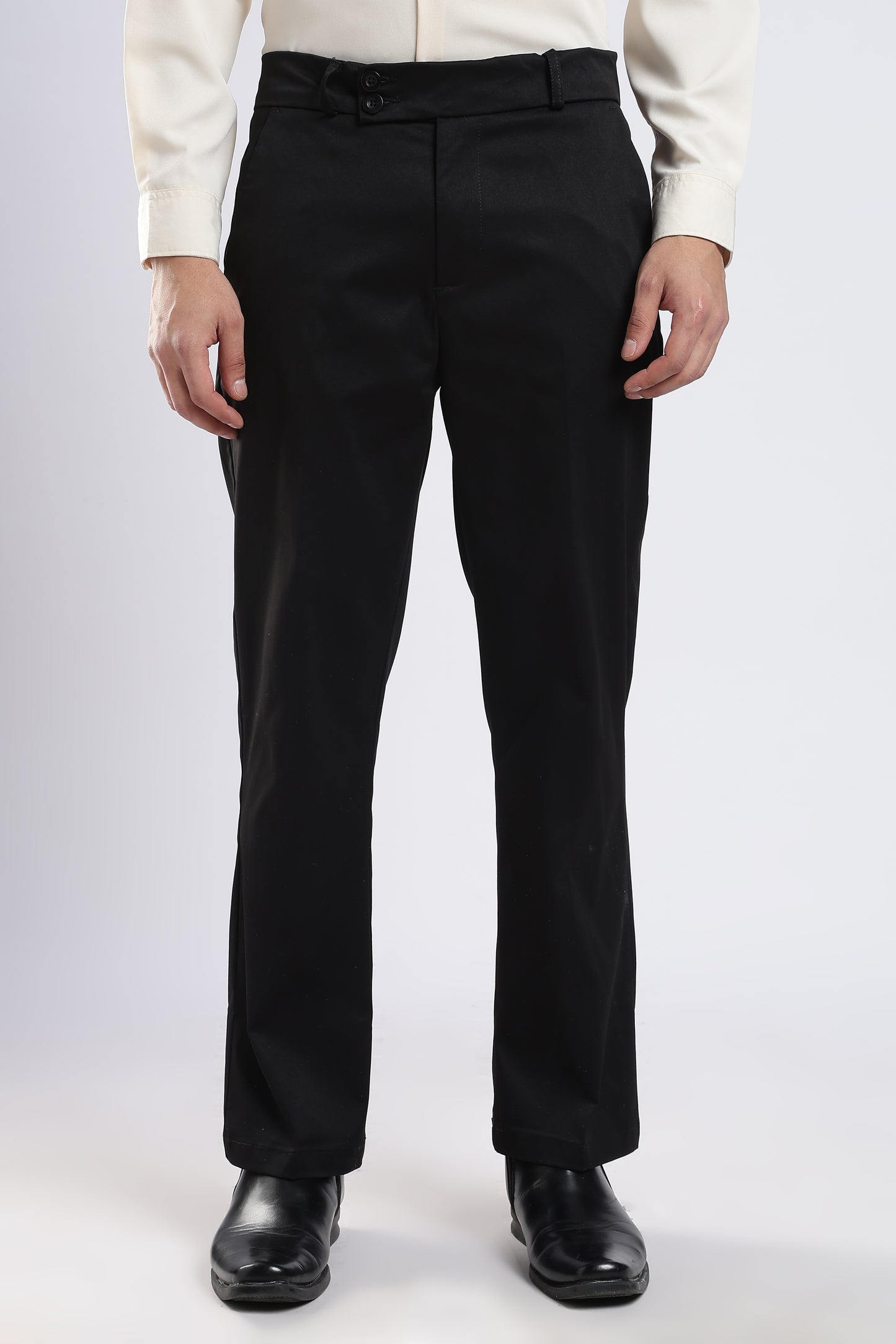 Men Boot Cut Suede-Black