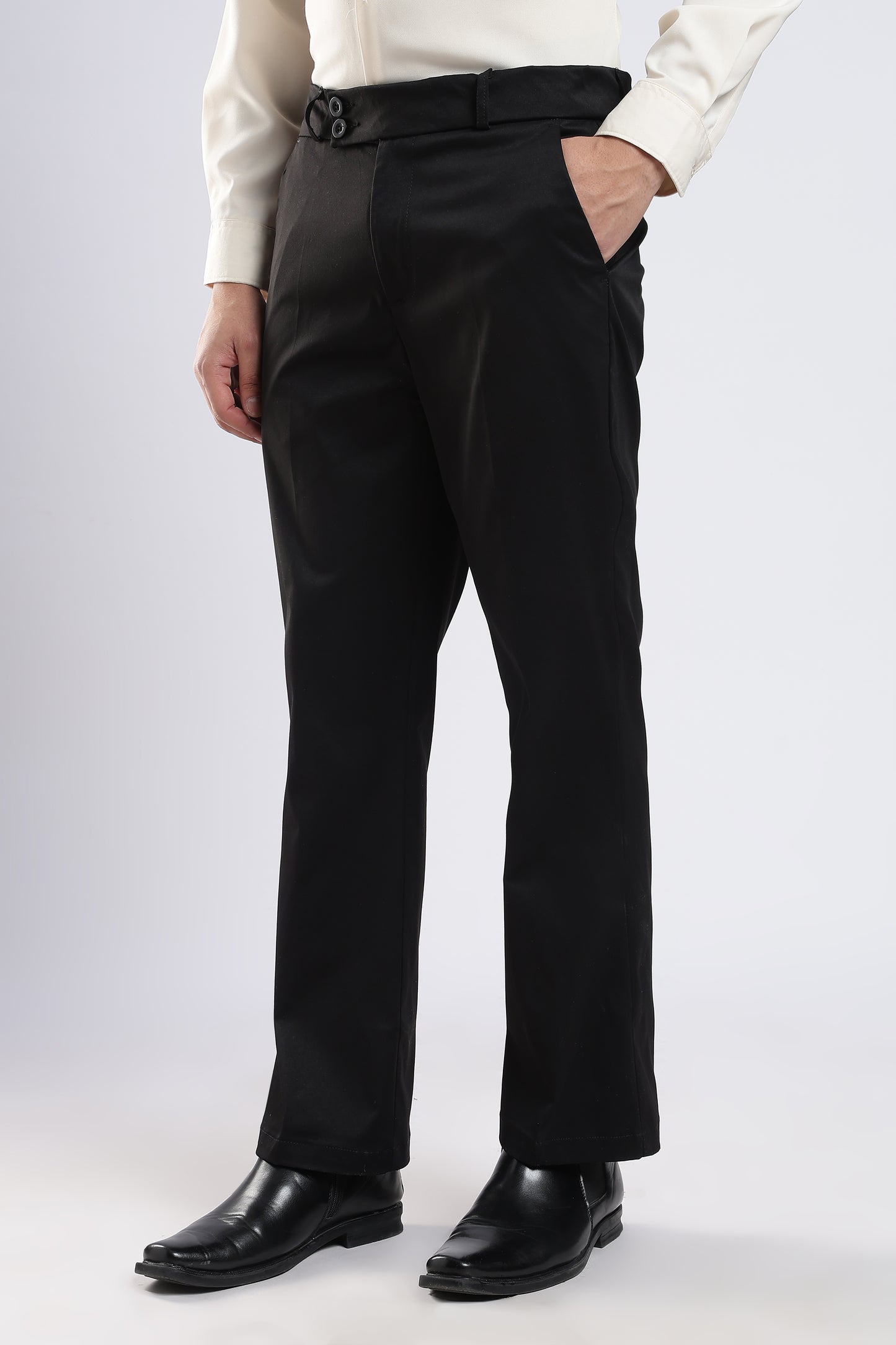 Men Boot Cut Suede-Black