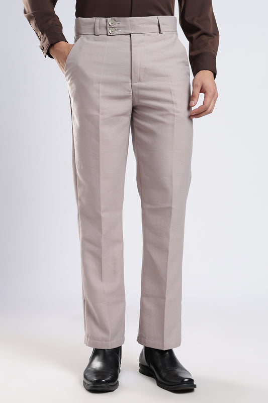 Men Boot Cut Linen Slub-Fawn