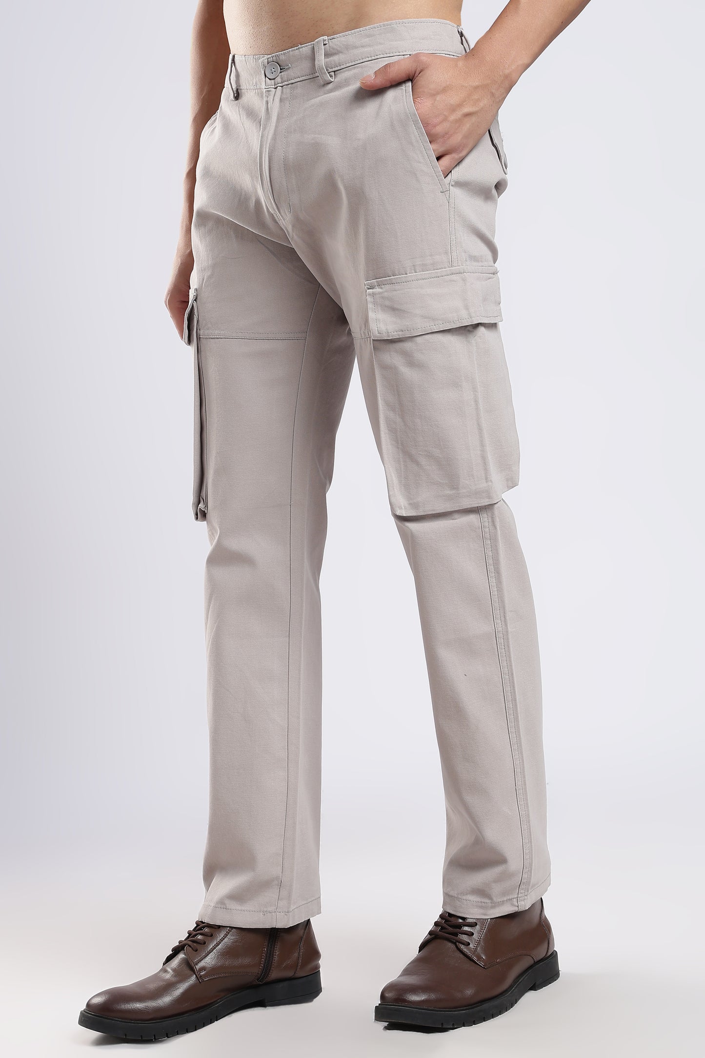 Men Dobby Cargo-Grey