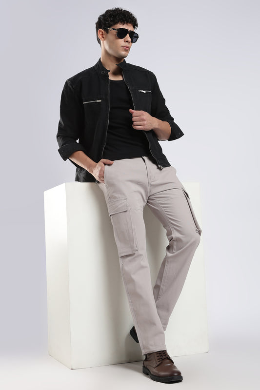 Men Dobby Cargo-Grey