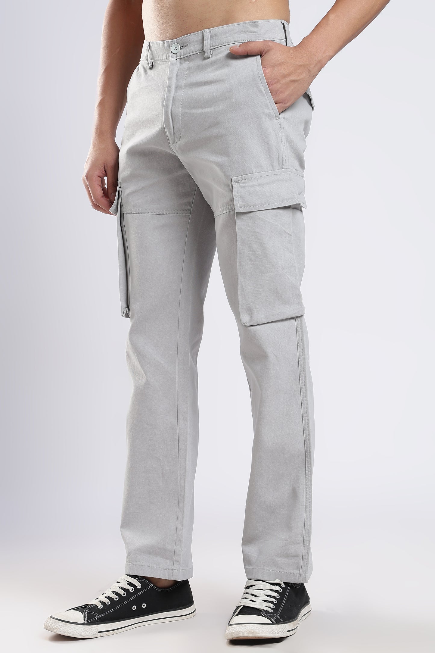 Men Dobby Cargo-Lt Grey