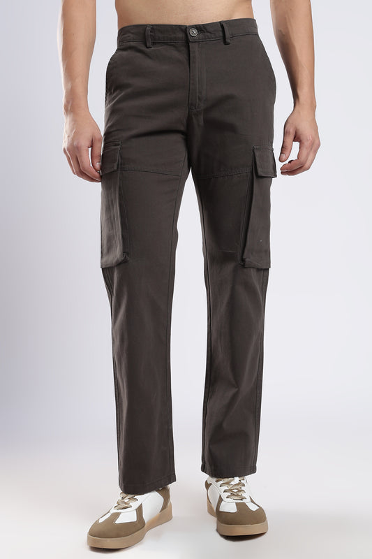 Men Dobby Cargo-Brown