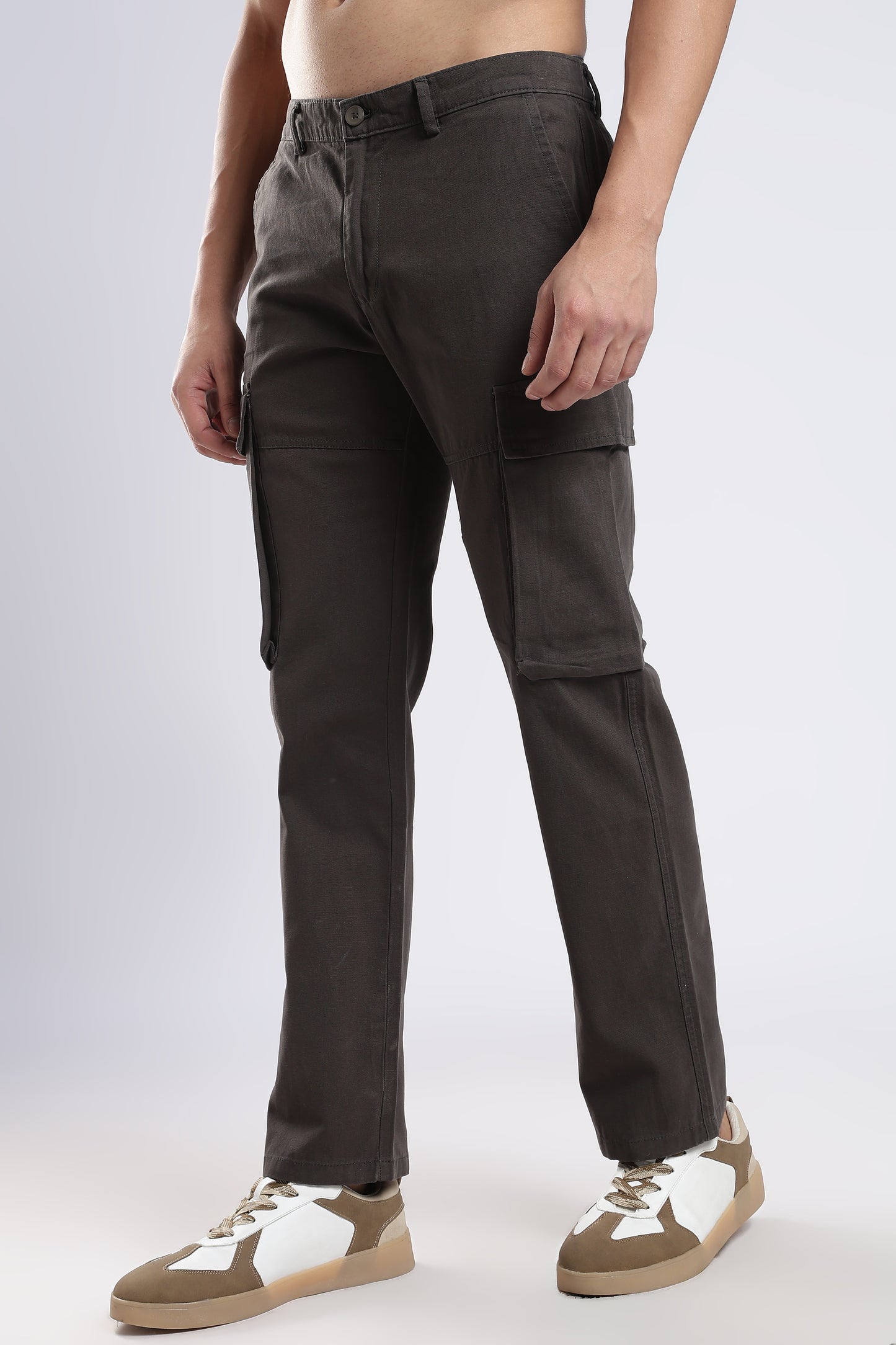 Men Dobby Cargo-Brown