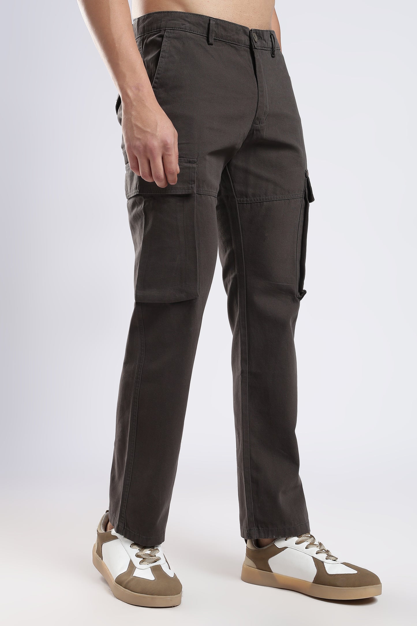 Men Dobby Cargo-Brown