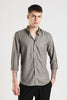 Men Liquid Nylon Plain Shirts-Dk Grey