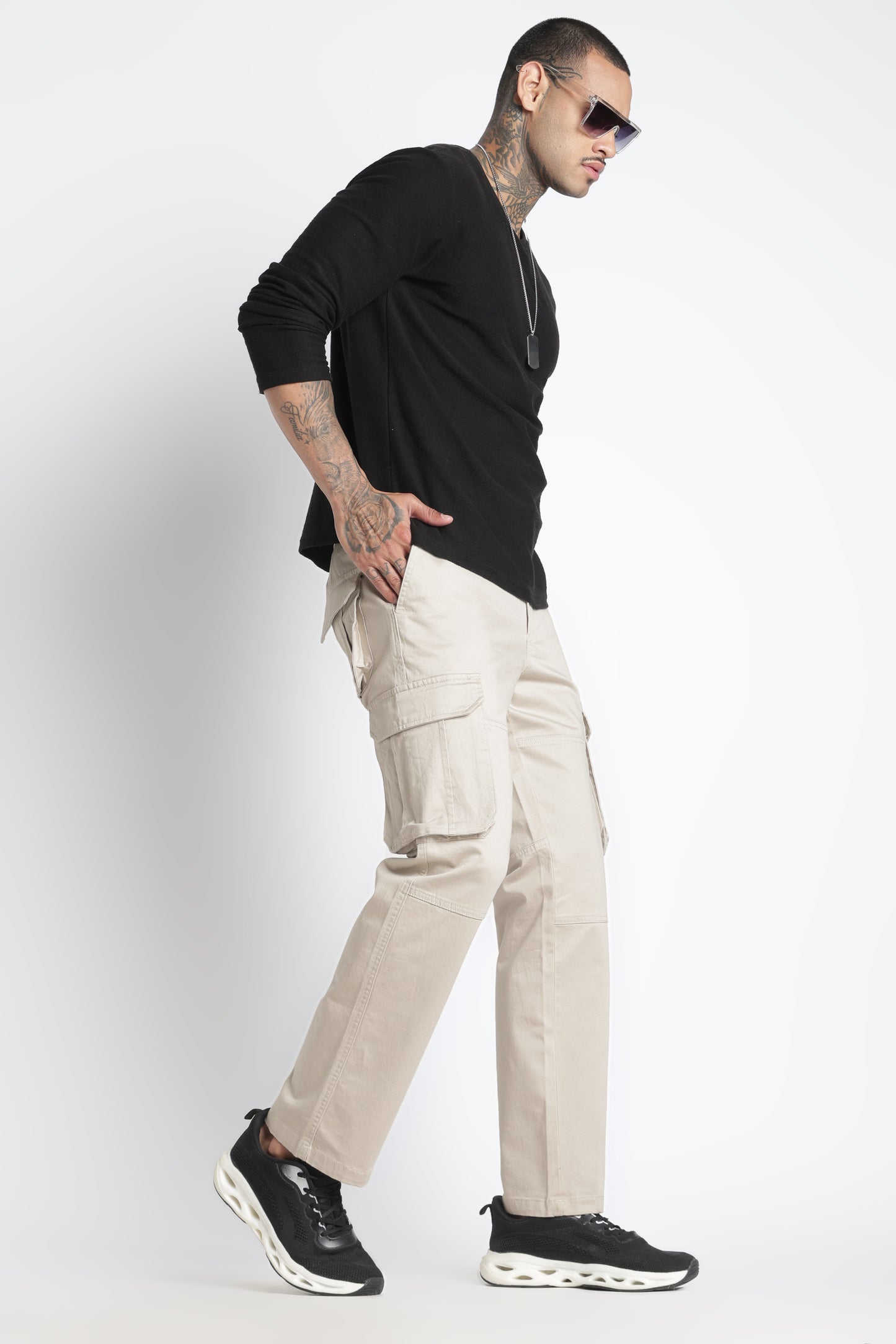 Men Big Boy Bulky Cargo-Cream