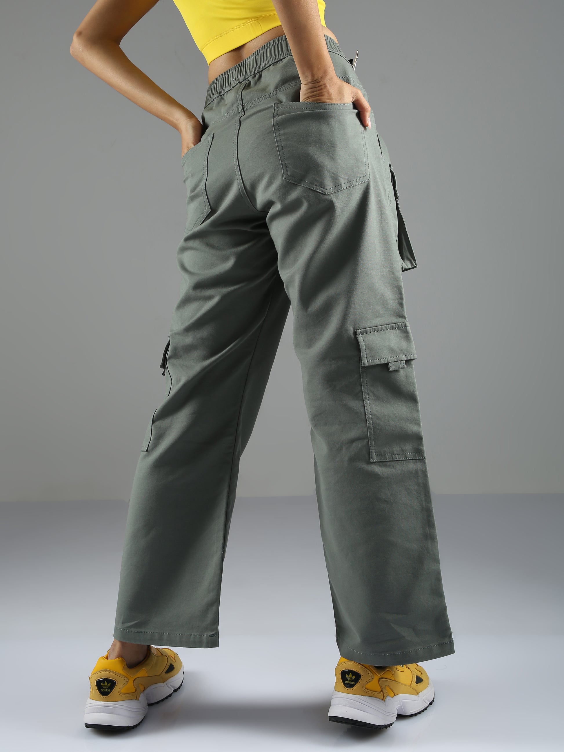 Baggy Olive Green Cargo Pants Womens