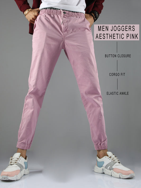 Aesthetic Pink Jogger Trouser Men