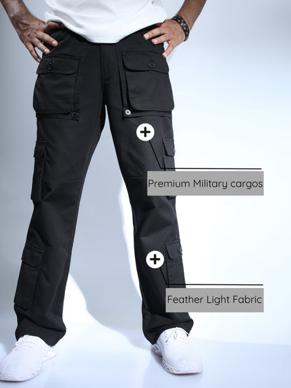 Black Baggy Cargo Pants For Men