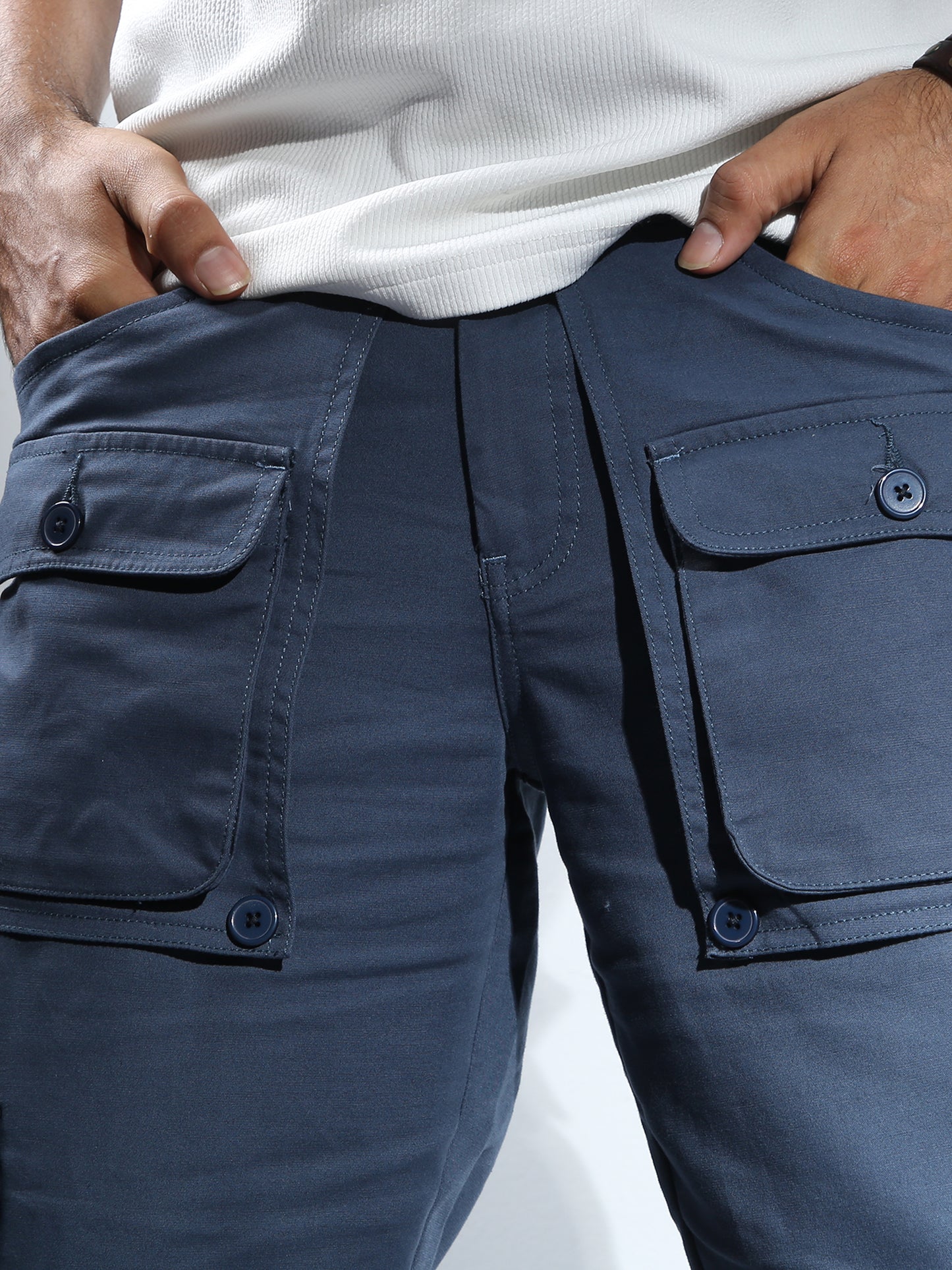 Aqua Baggy Cargo Pants For Men