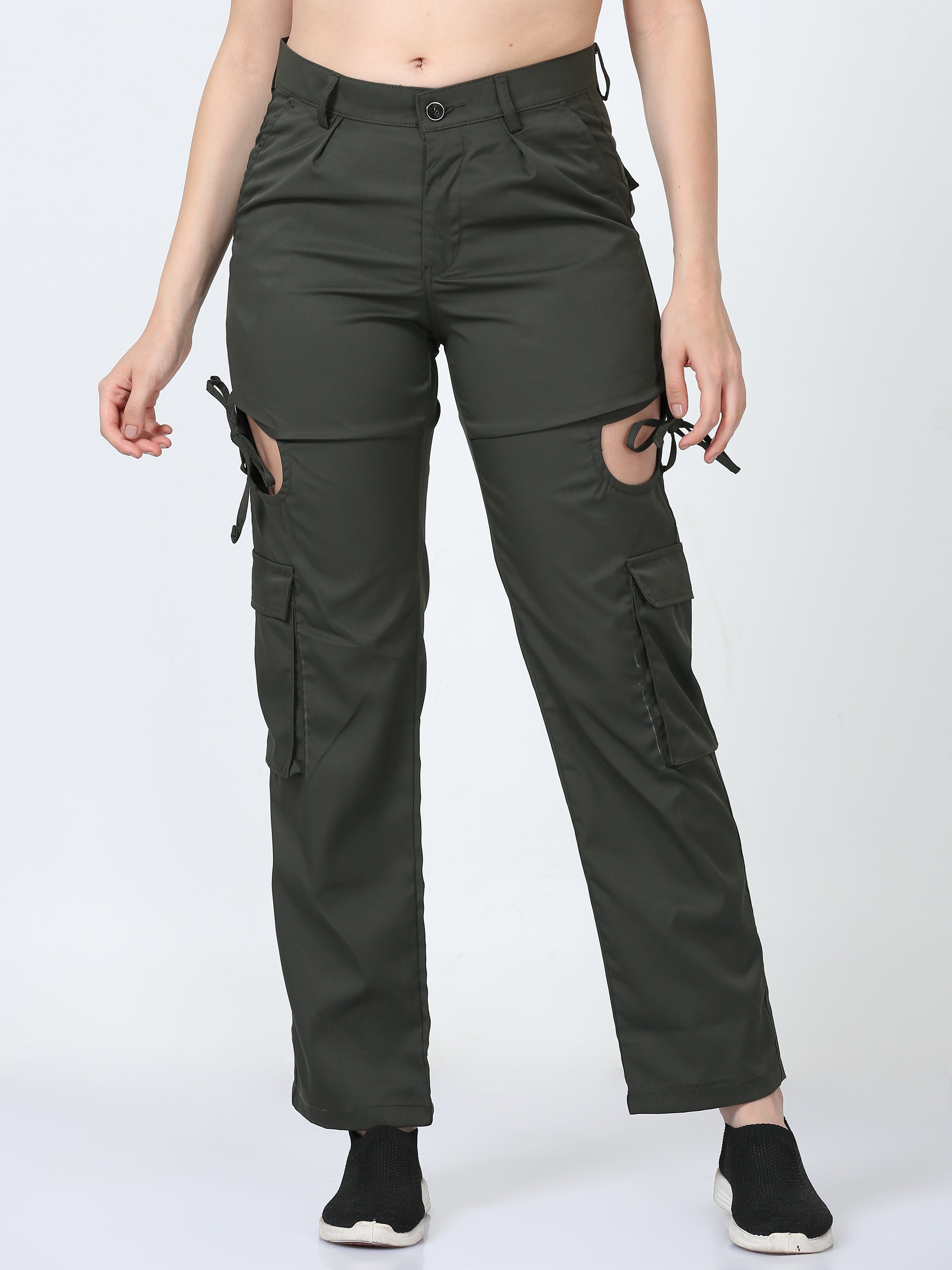 Buy Cool and Comfortable Olive Cargo Pants Womens