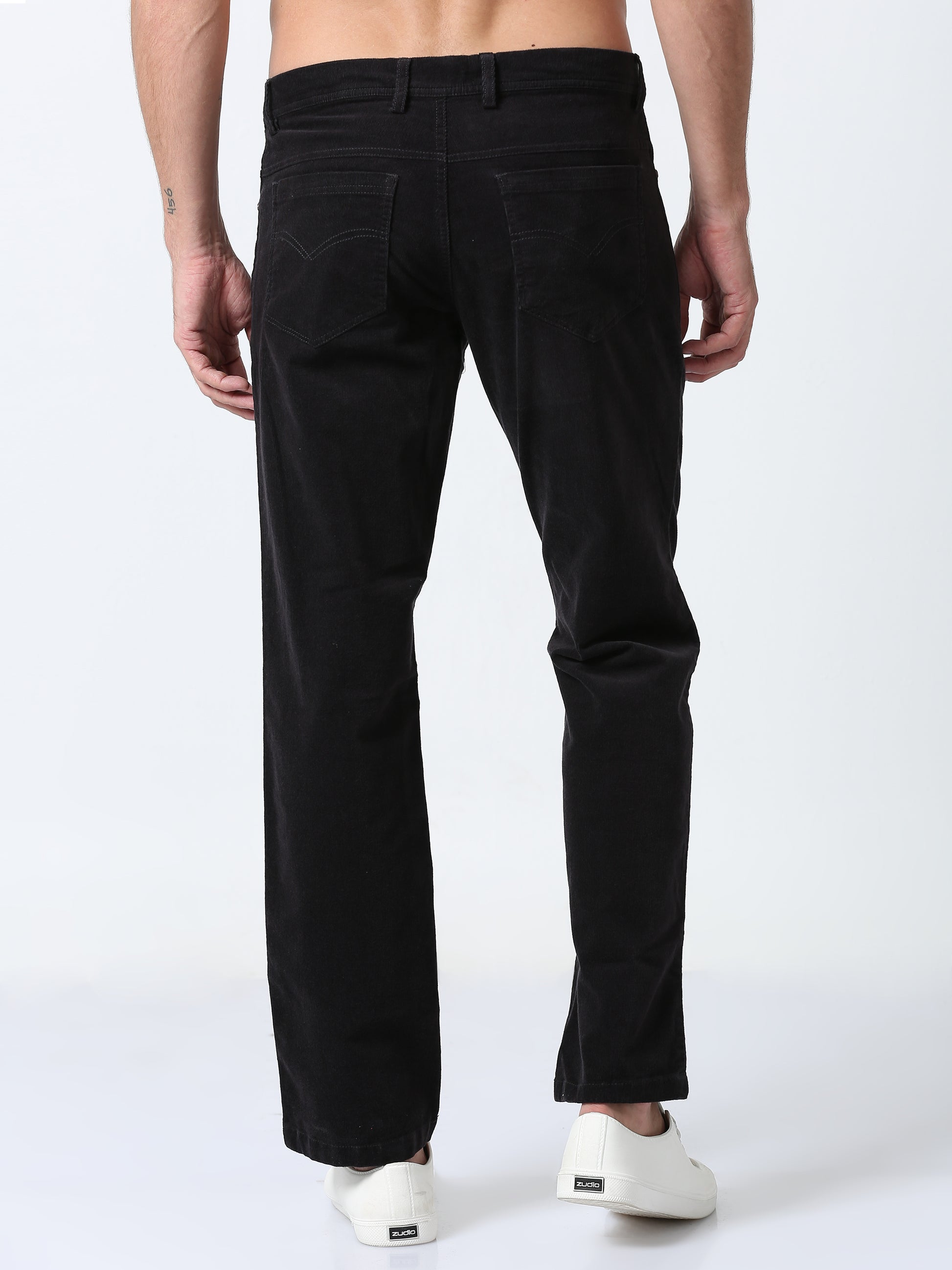 Grey Corduroy Trousers For Men