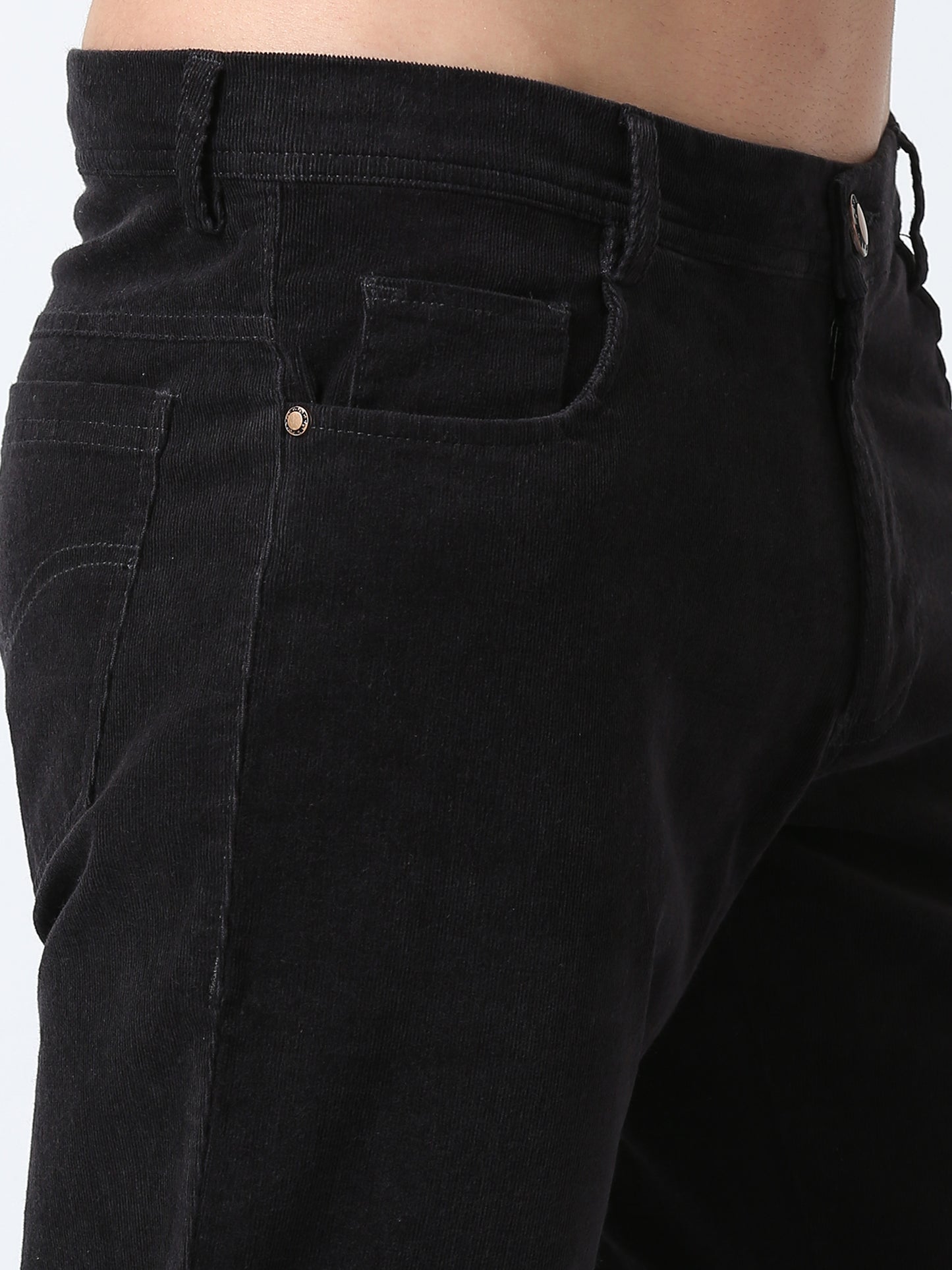 Grey Corduroy Trousers For Men