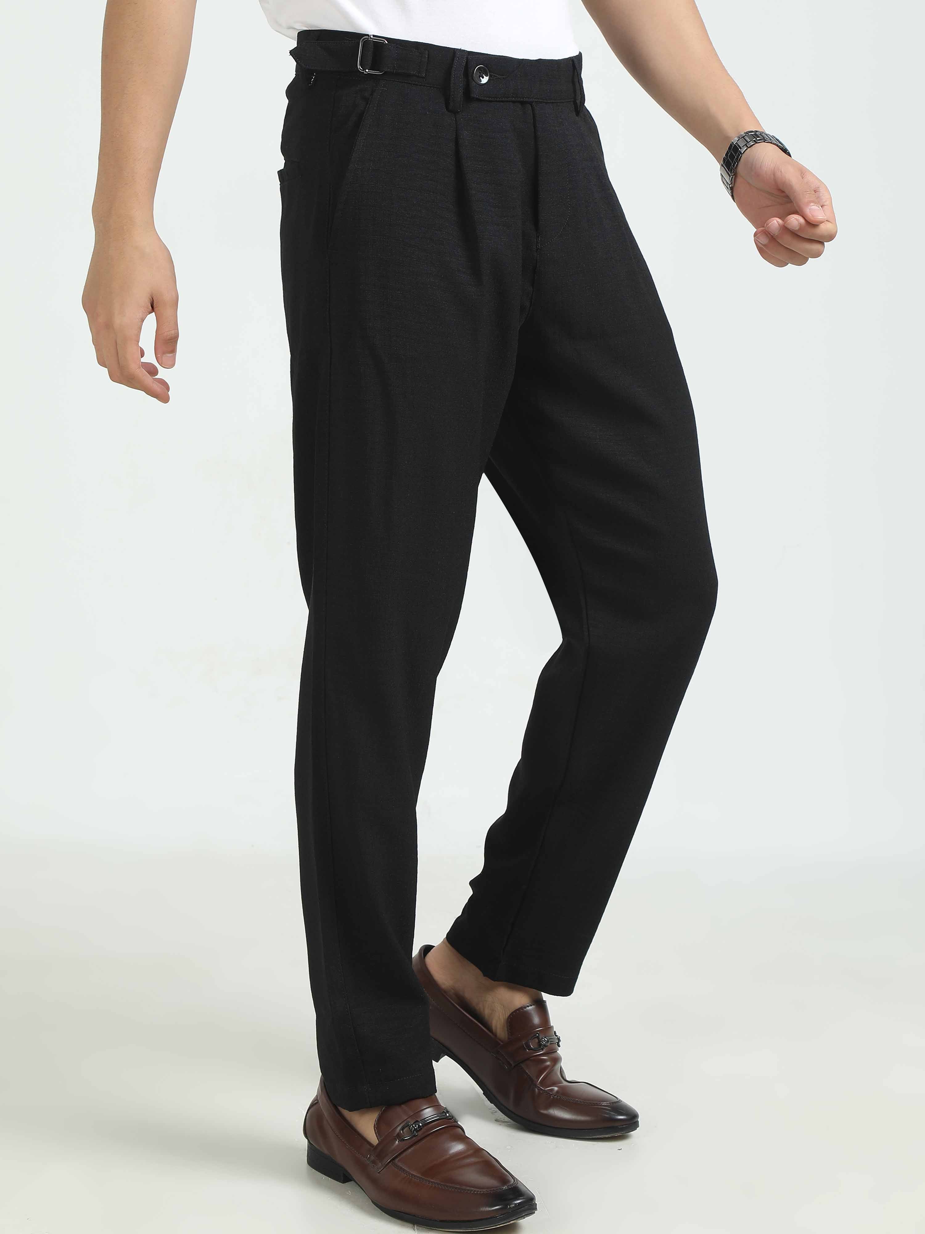 Shop Stylish and Trendy Black Linen Pants for Men Online
