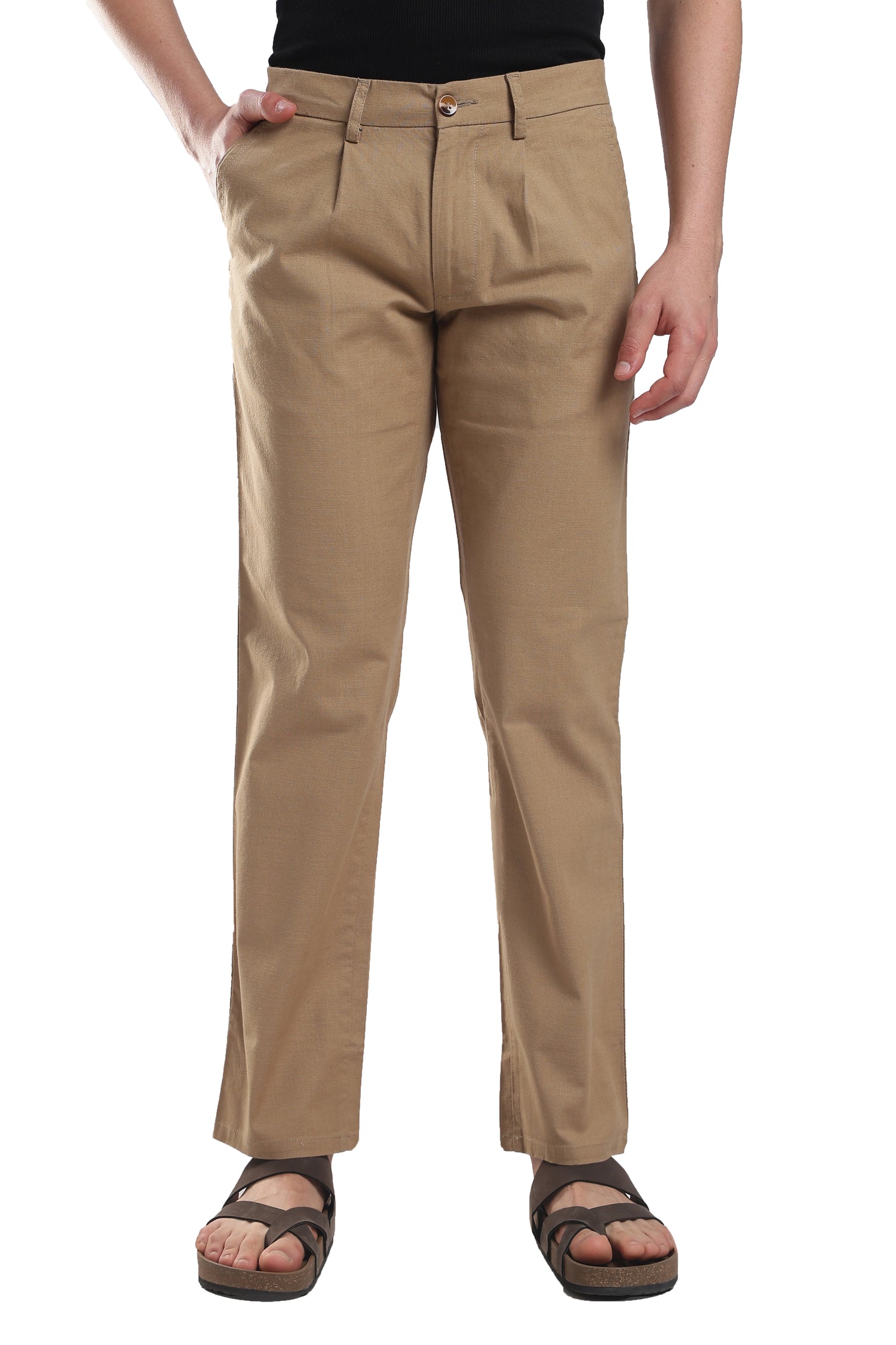 Linen Pleat Traveller-Khakhi