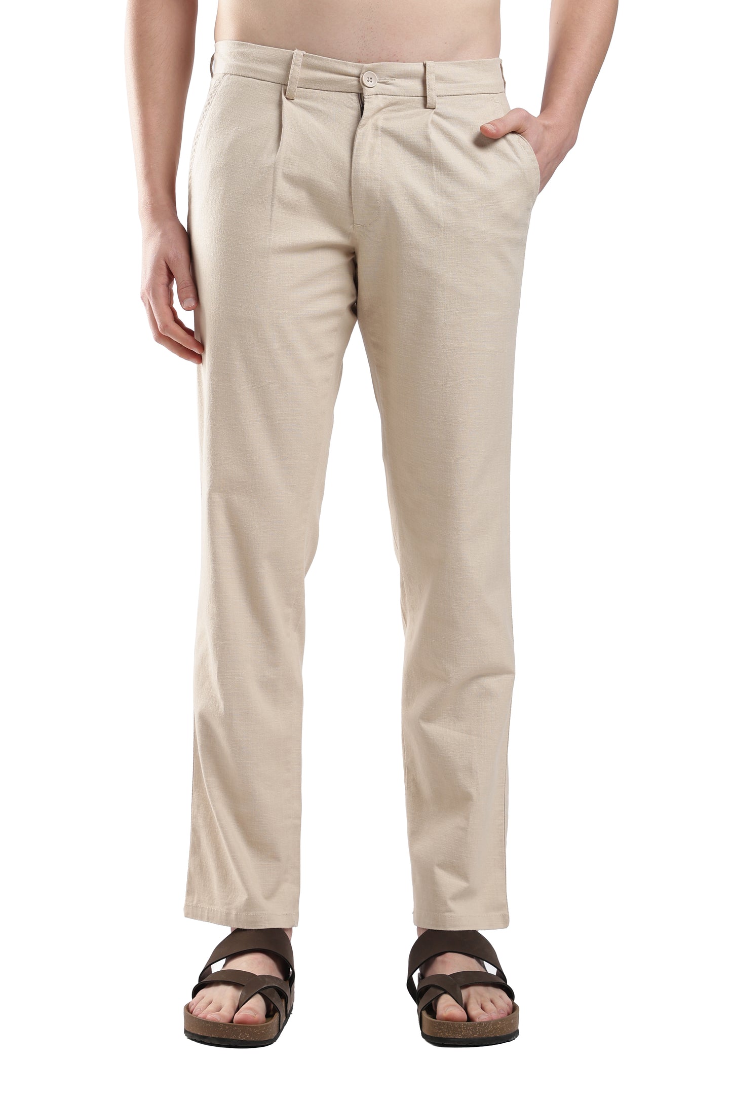 Linen Pleat Traveller-Cream