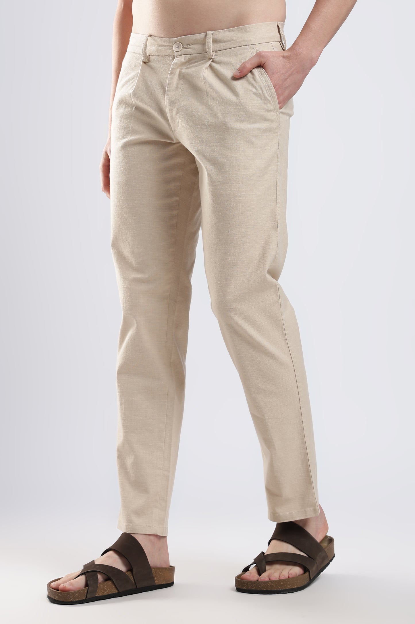 Linen Pleat Traveller-Cream