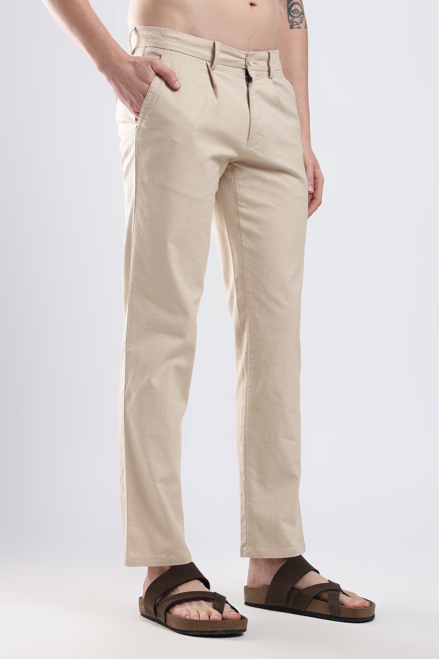 Linen Pleat Traveller-Cream