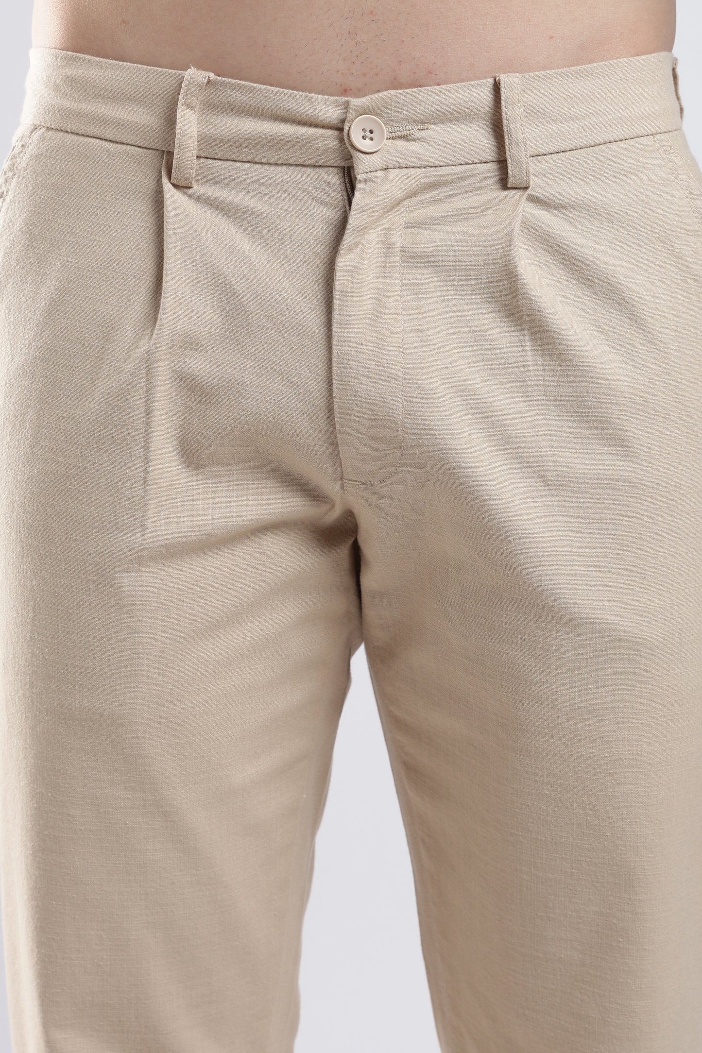 Linen Pleat Traveller-Cream