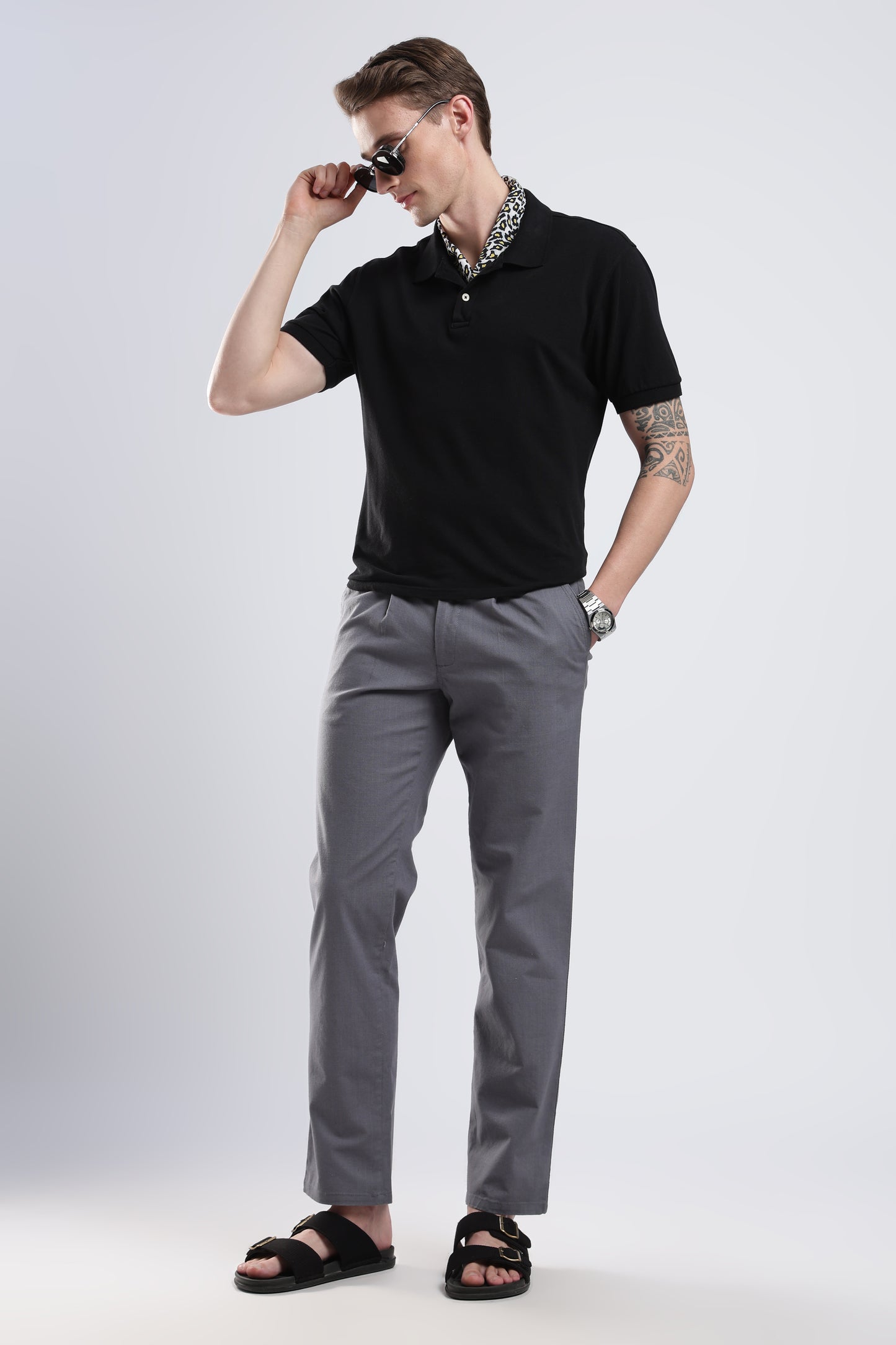 Linen Pleat Traveller-Grey