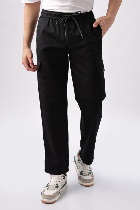 neverneud black cargo pants men