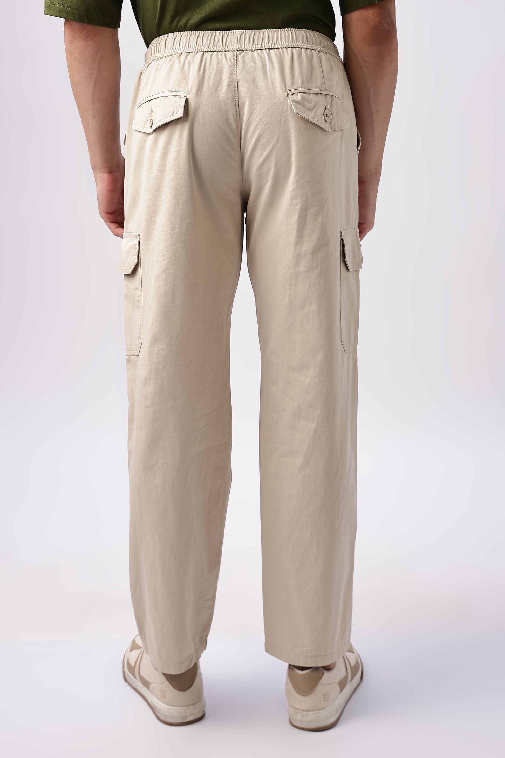 beige cargo men