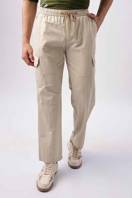 beige cargo men