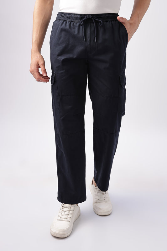 neverneud navy cargo pants