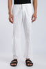Men Linen Cotton Traveller Trousers – White