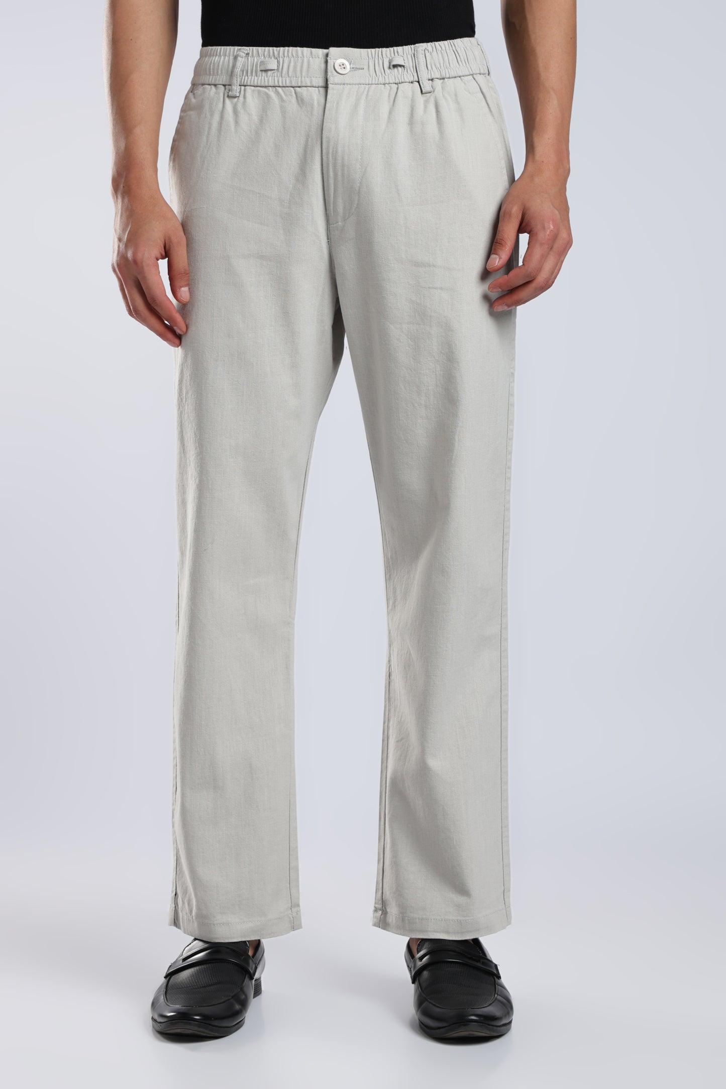 Men Linen Cotton Traveller Trousers – Stone