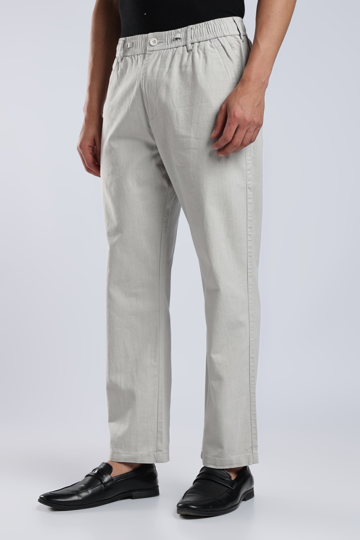 Men Linen Cotton Traveller Trousers – Stone