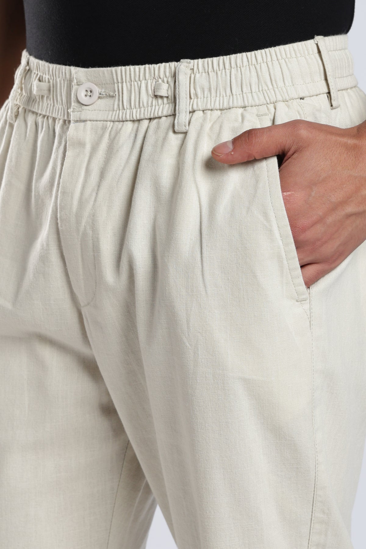 Men Marvel Linen Traveller Trouser – Beige