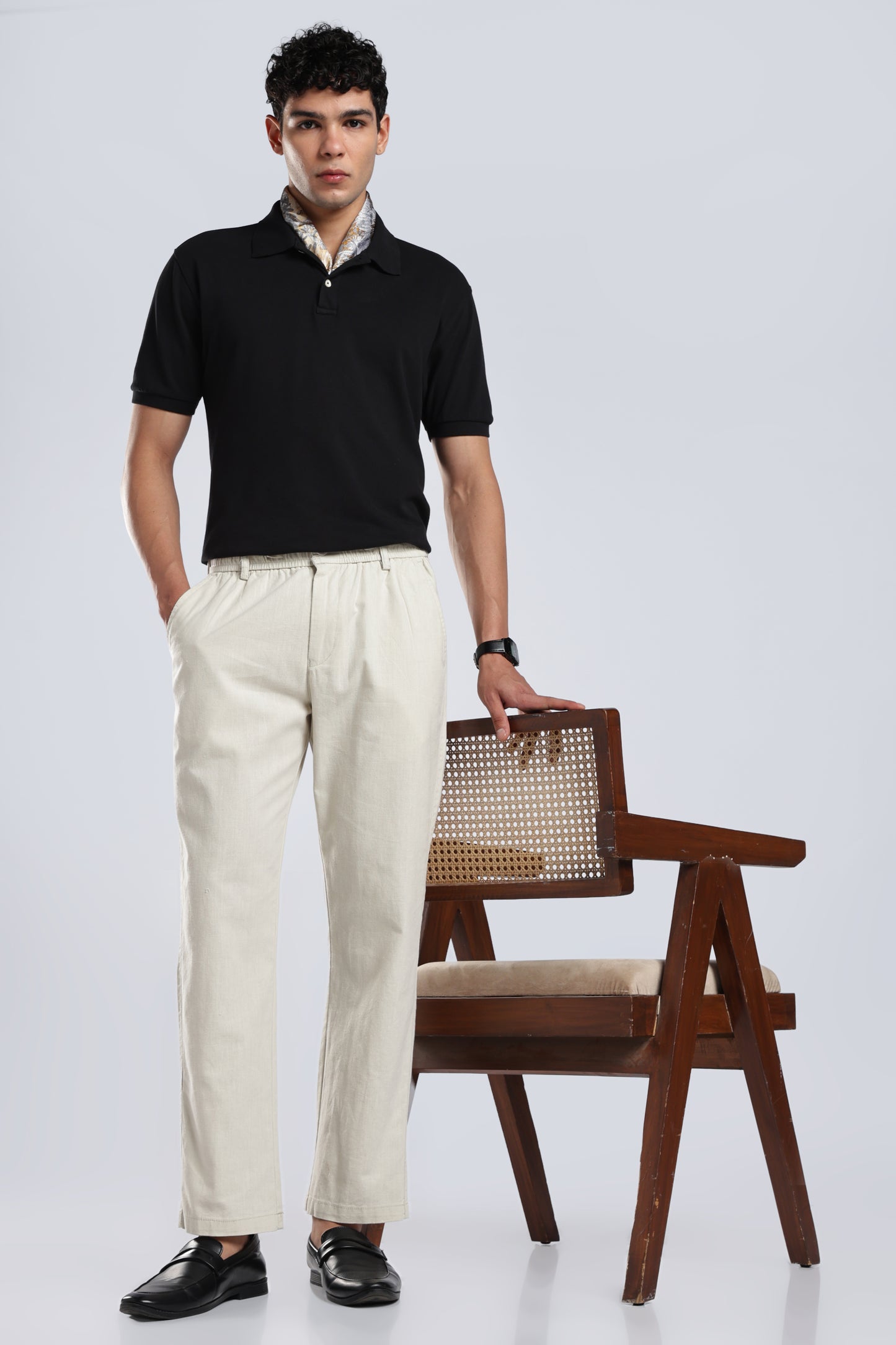 Men Marvel Linen Traveller Trouser – Beige