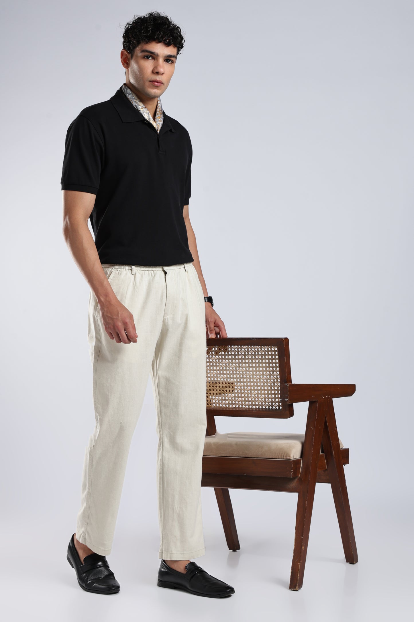 Men Marvel Linen Traveller Trouser – Beige