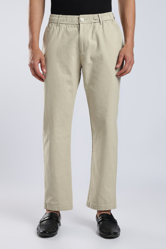 Men Marvel Linen Traveller Trouser – Light Olive