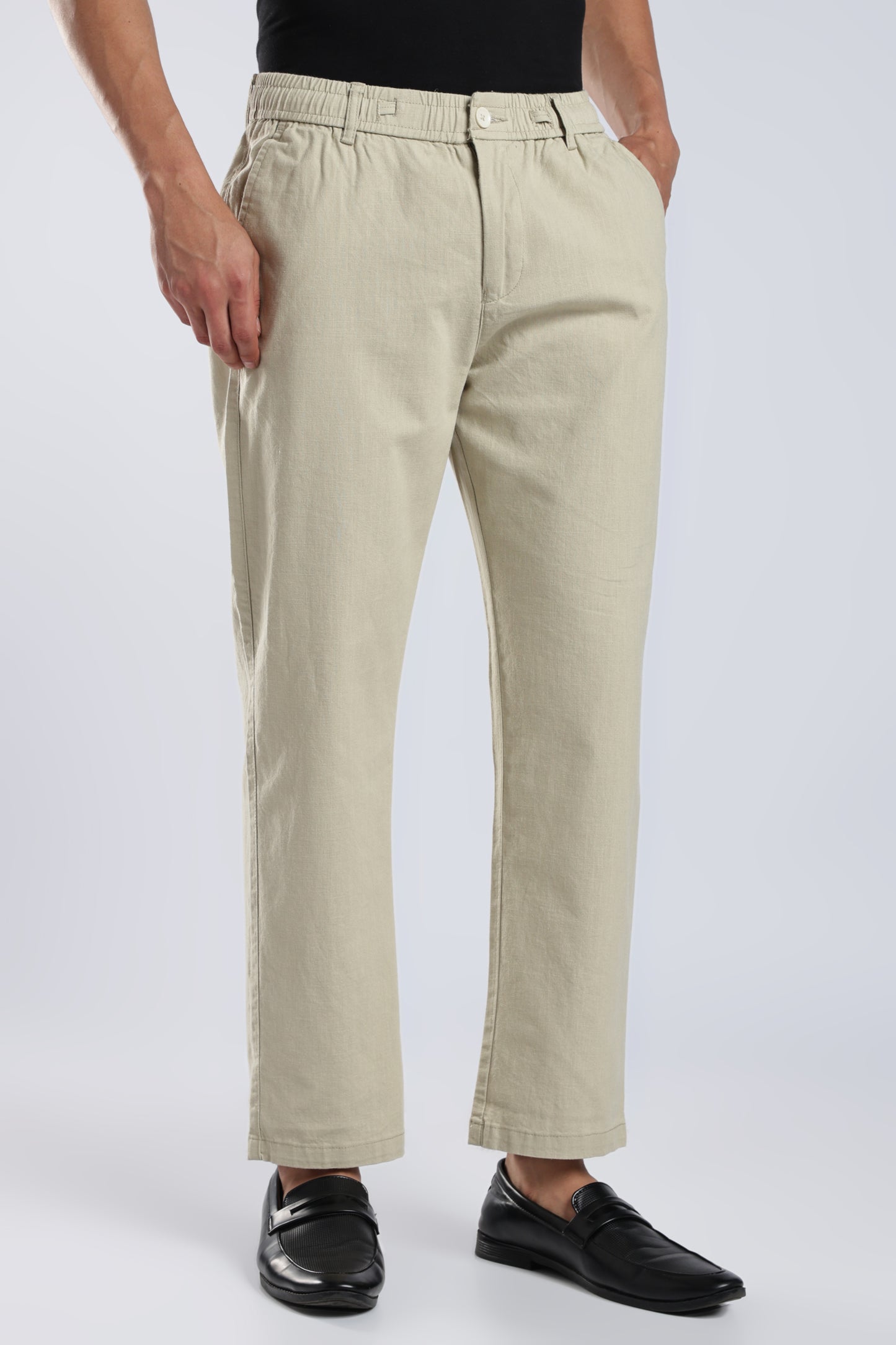 Men Marvel Linen Traveller Trouser – Light Olive