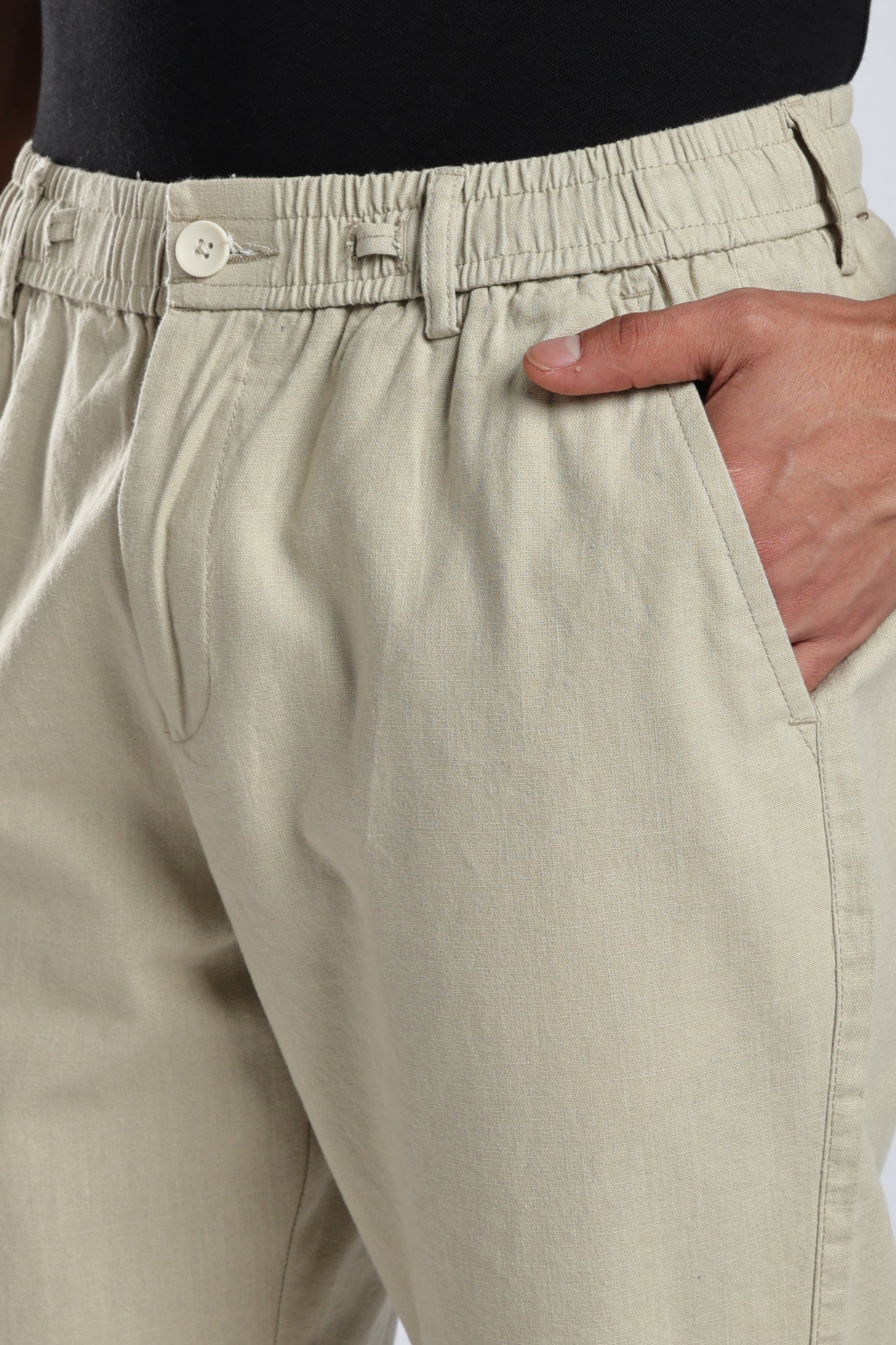 Men Marvel Linen Traveller Trouser – Light Olive