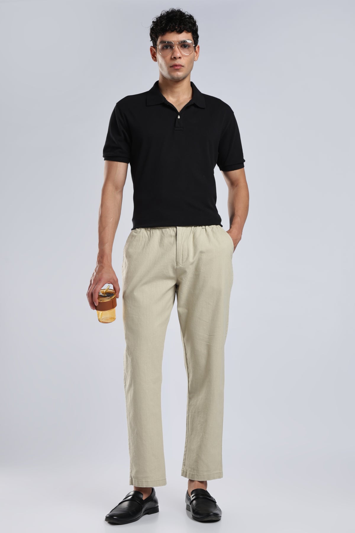 Men Marvel Linen Traveller Trouser – Light Olive