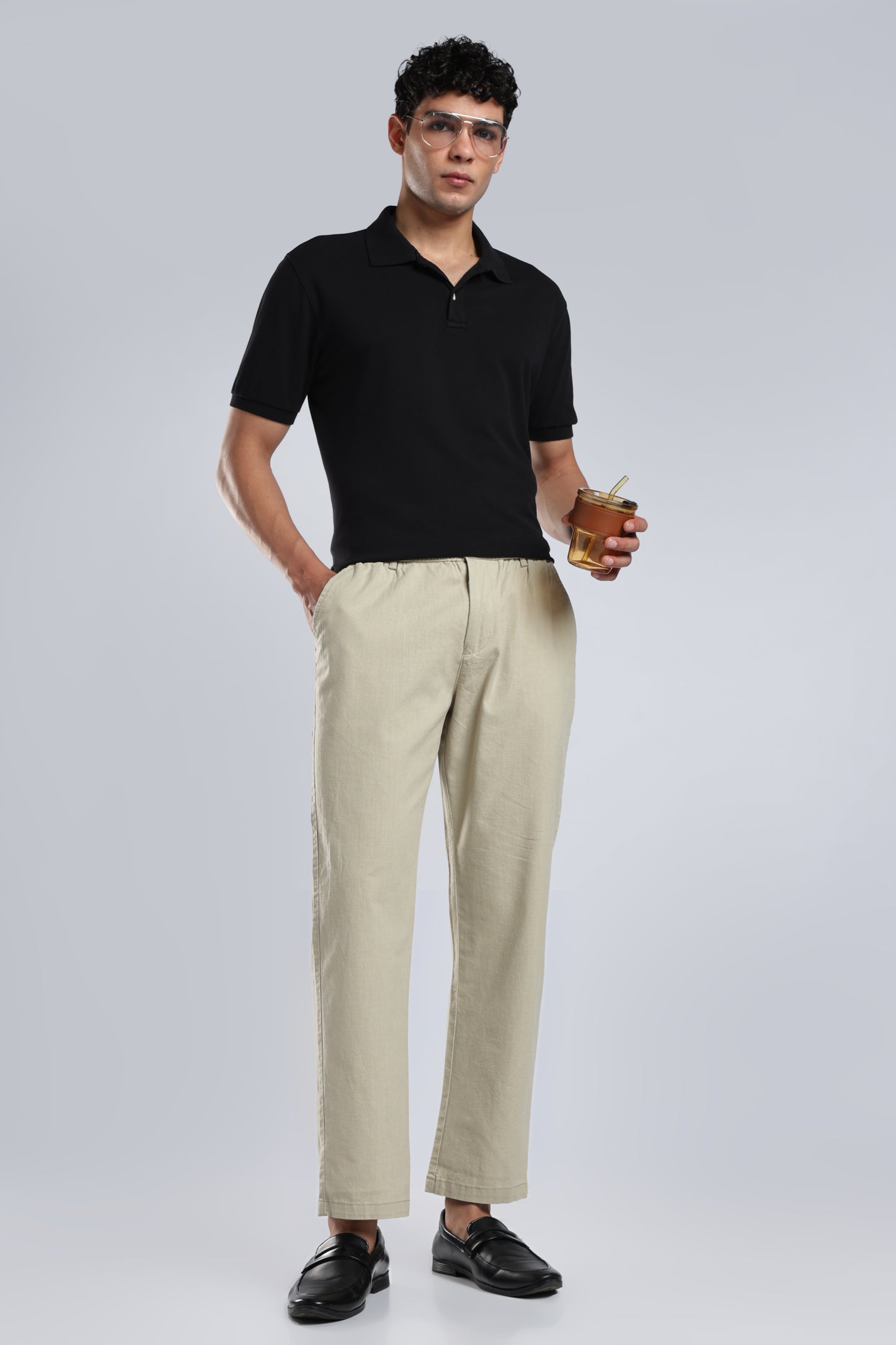 Men Marvel Linen Traveller Trouser – Light Olive