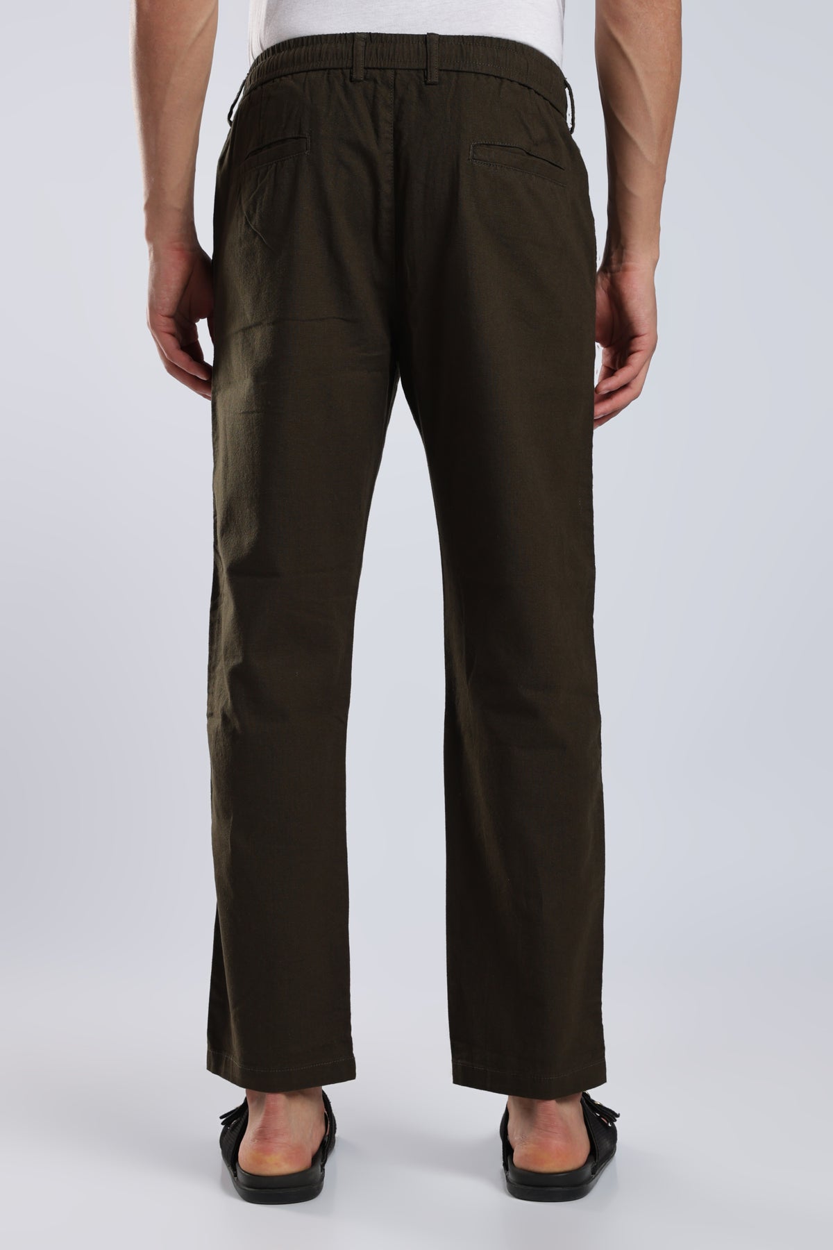 Men Marvel Linen Traveller Trouser – Olive