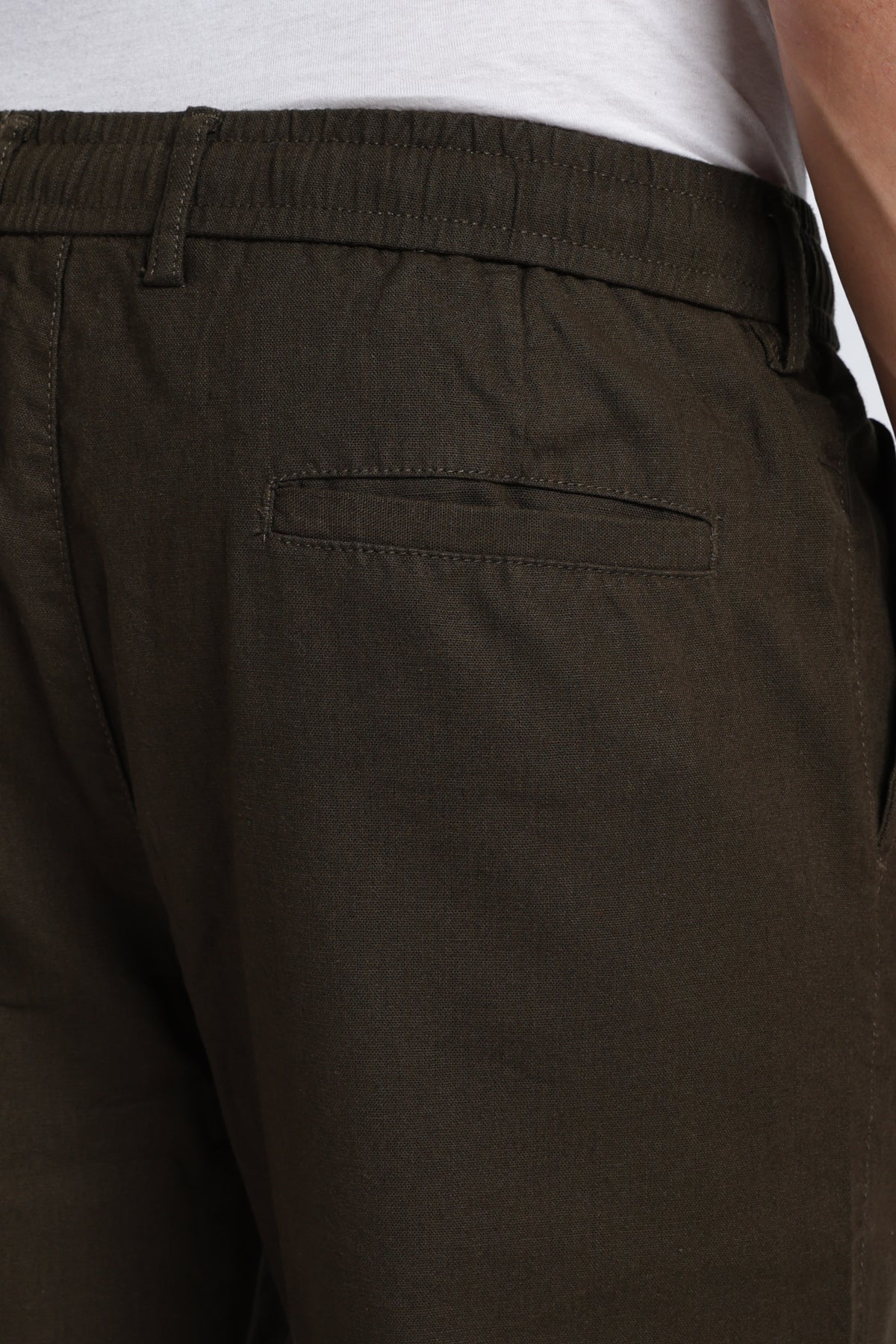 Men Marvel Linen Traveller Trouser – Olive