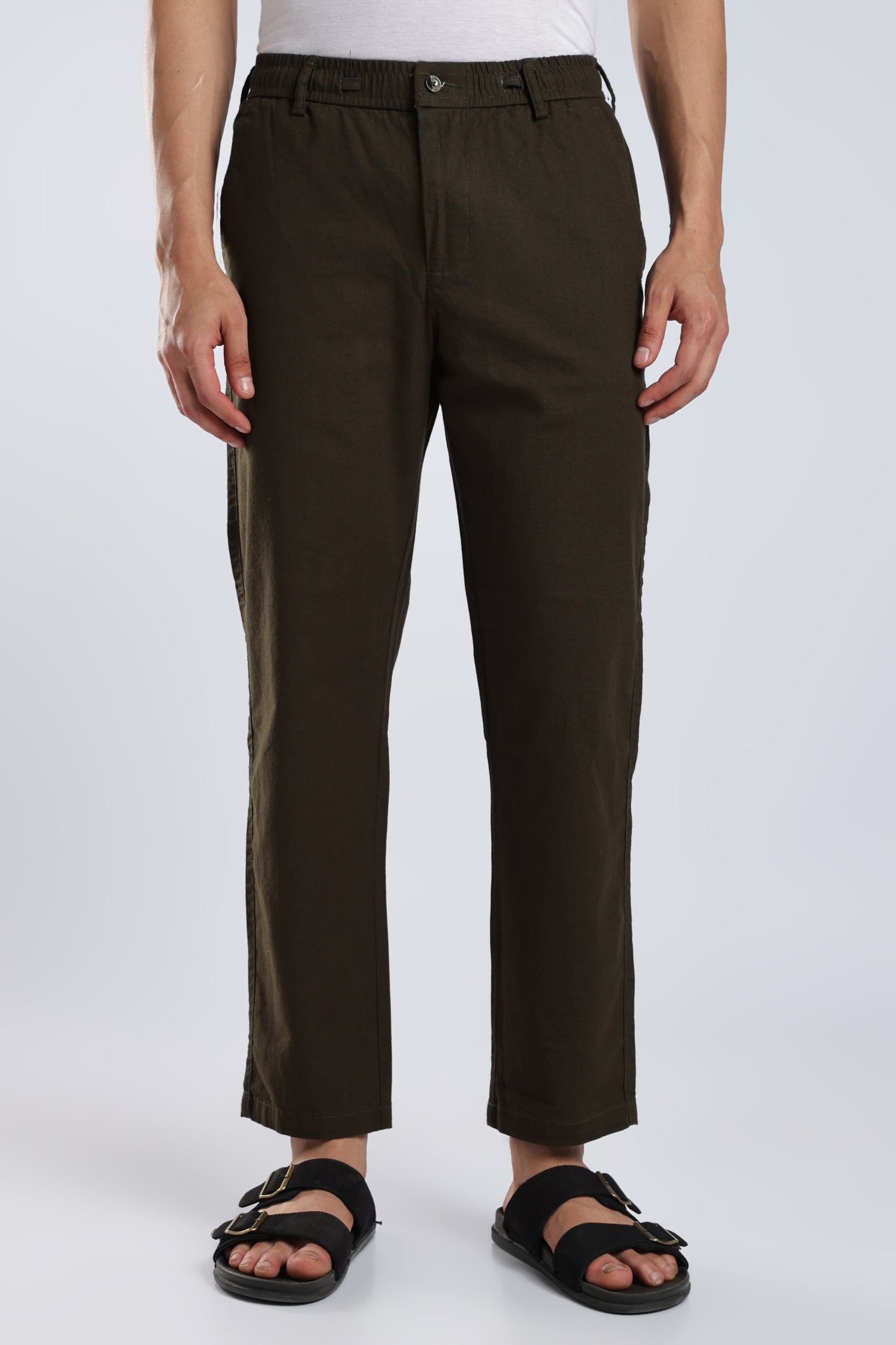 Men Marvel Linen Traveller Trouser – Olive