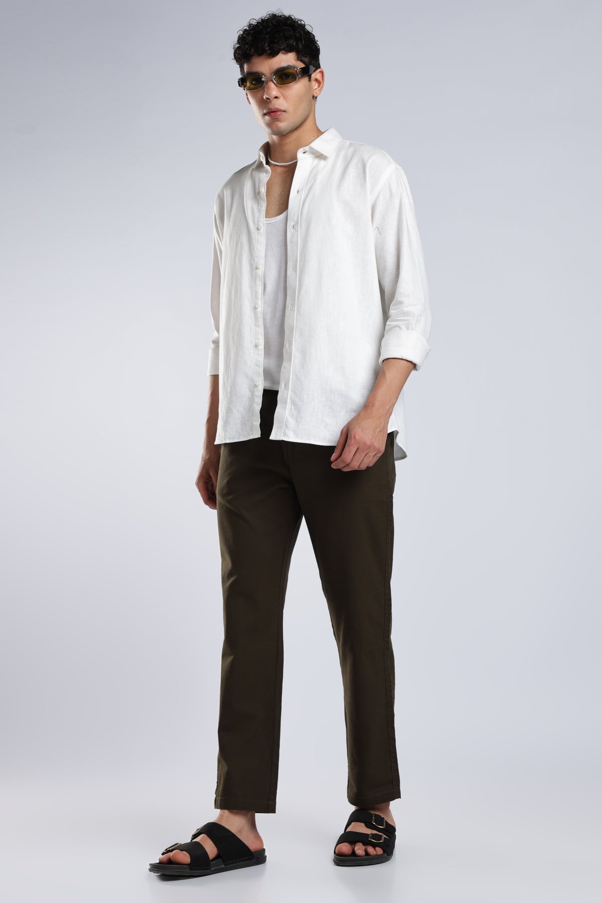 Men Marvel Linen Traveller Trouser – Olive